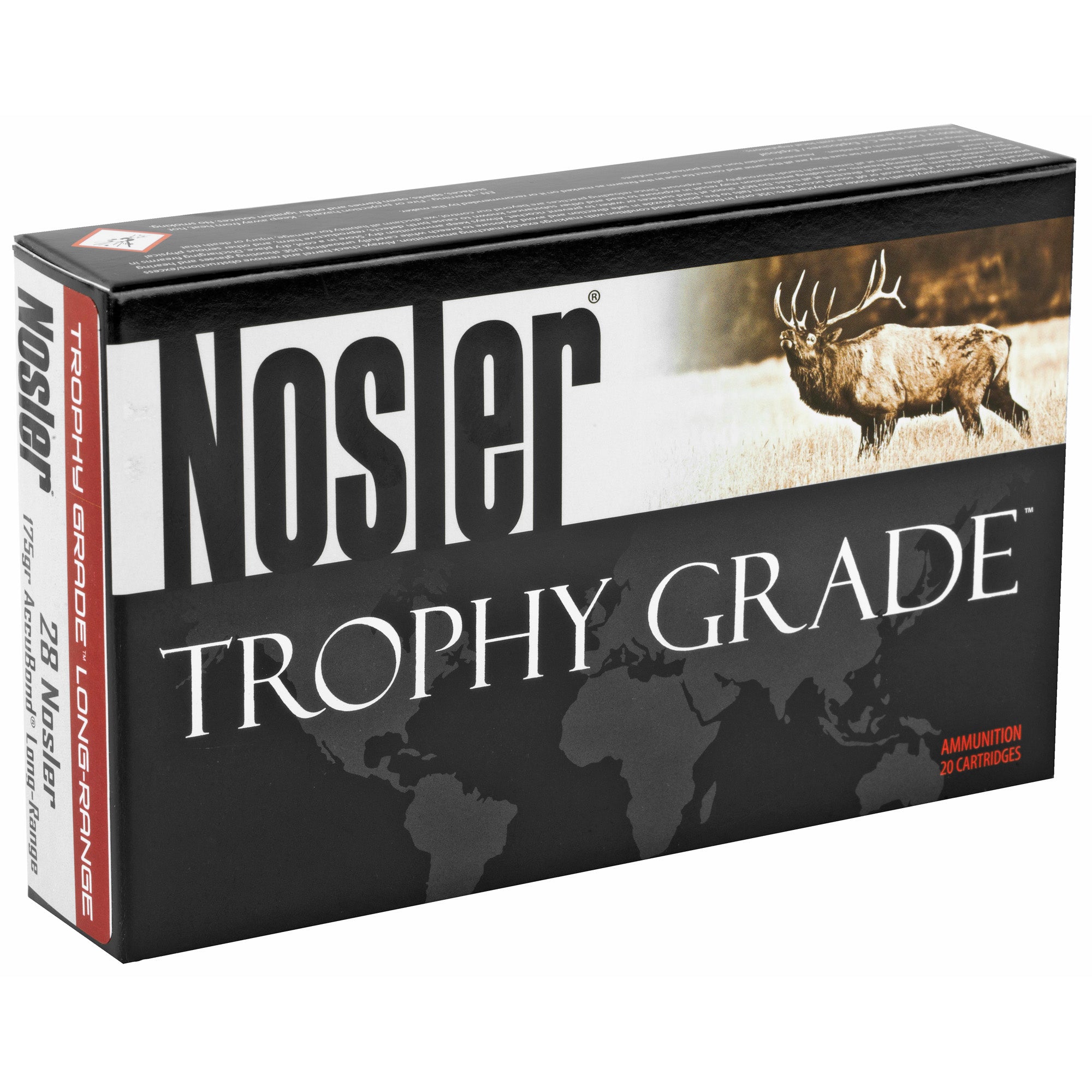 Nosler Trophy Grade AccuBond Long Range Ammunition for 28 Nosler, 175 Grain, 20 Rounds per Box