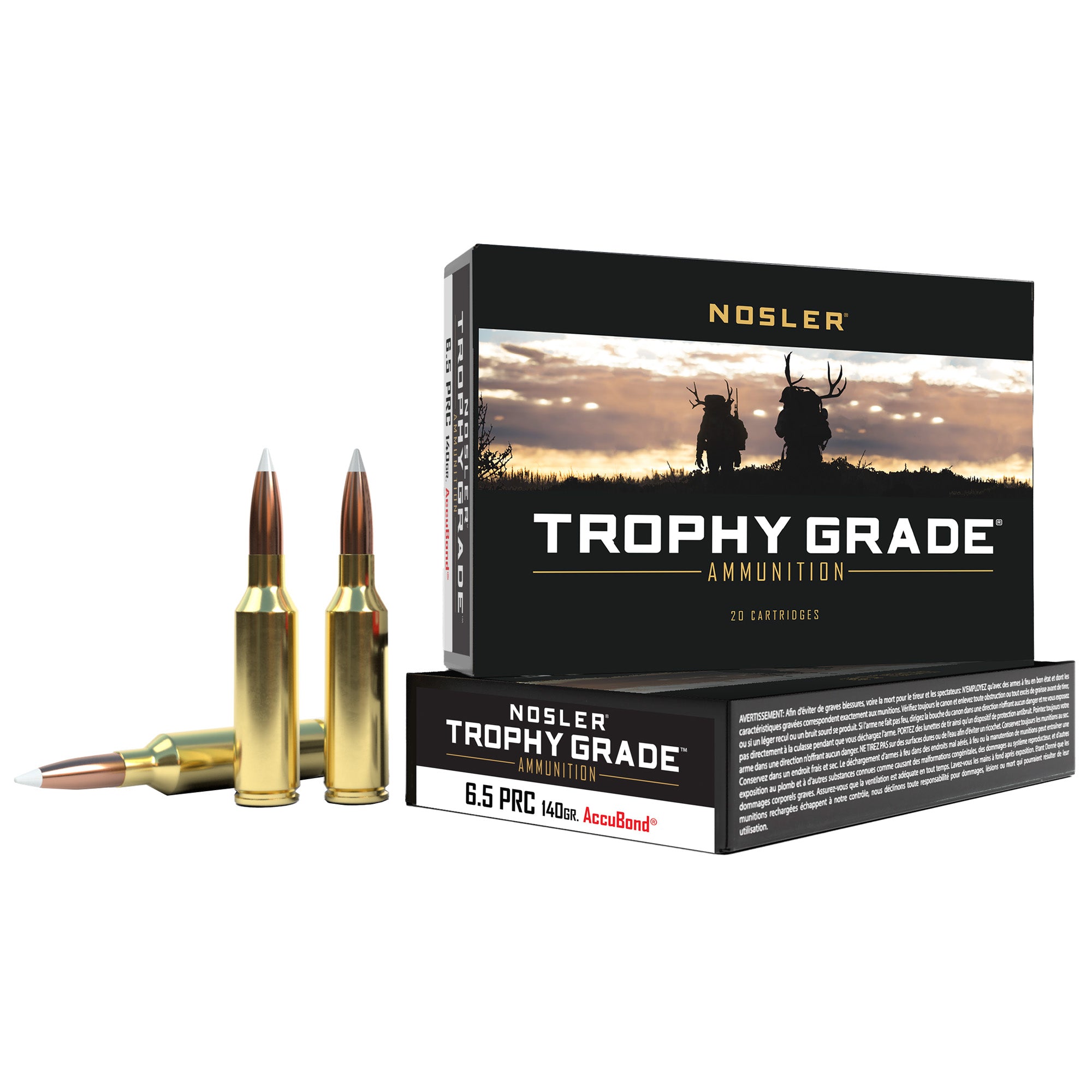 Nosler Trophy Grade 6.5 PRC 140-Grain AccuBond Ammunition (20 Rounds per Box)