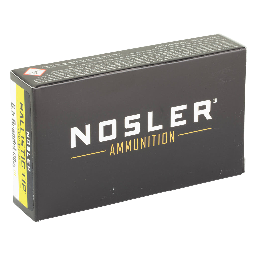 Nosler 6.5 Grendel Ballistic Tip Ammunition – 120 Grain, 20 Rounds Per Box