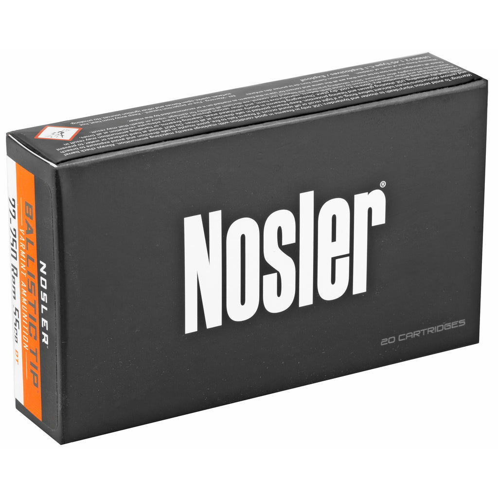 Nosler 22-250 Remington Ballistic Tip Hunting Bullets – 55 Grain, Box of 20
