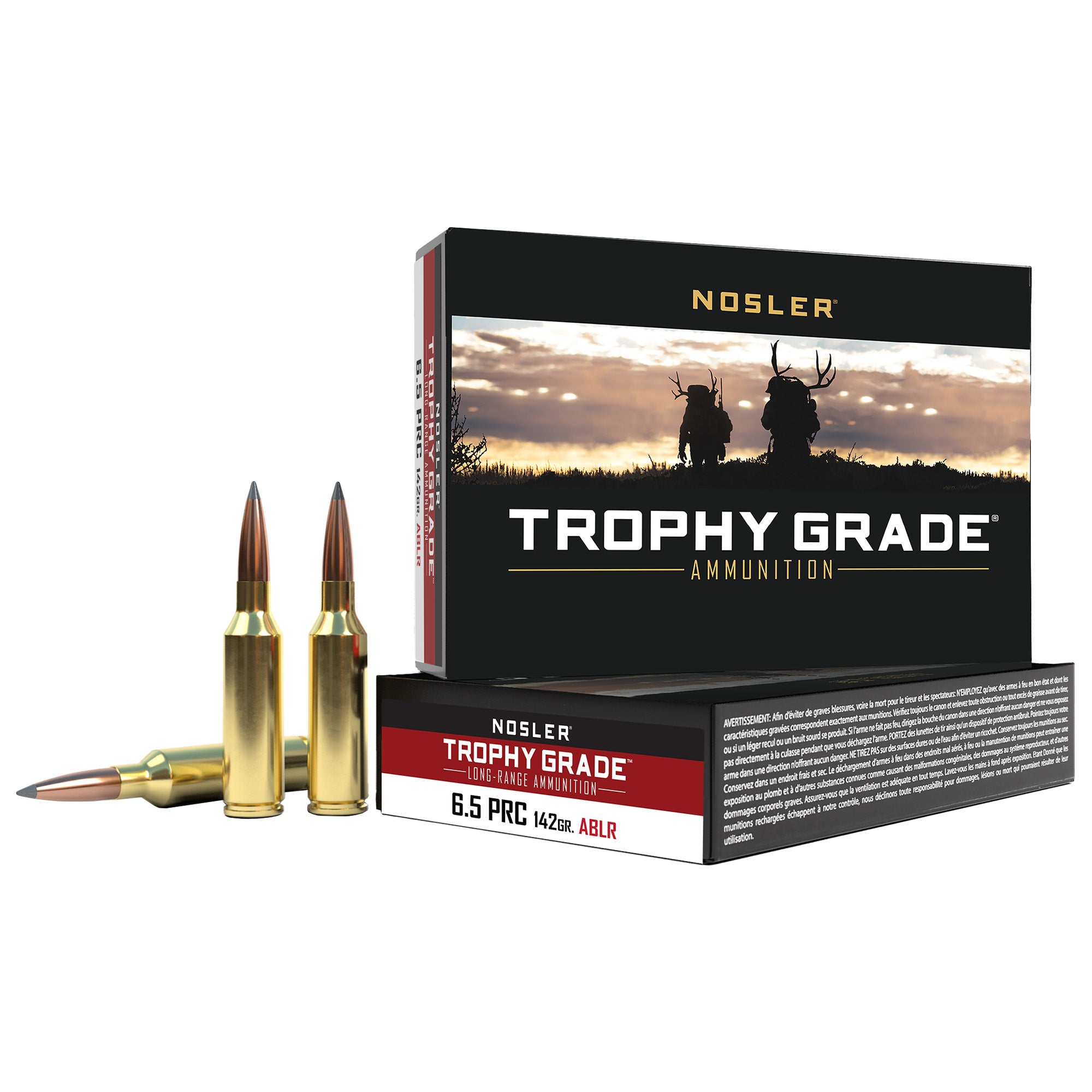 Nosler Trophy Grade AccuBond Long Range Ammunition for 6.5 PRC, 142 Grain, 20 Count