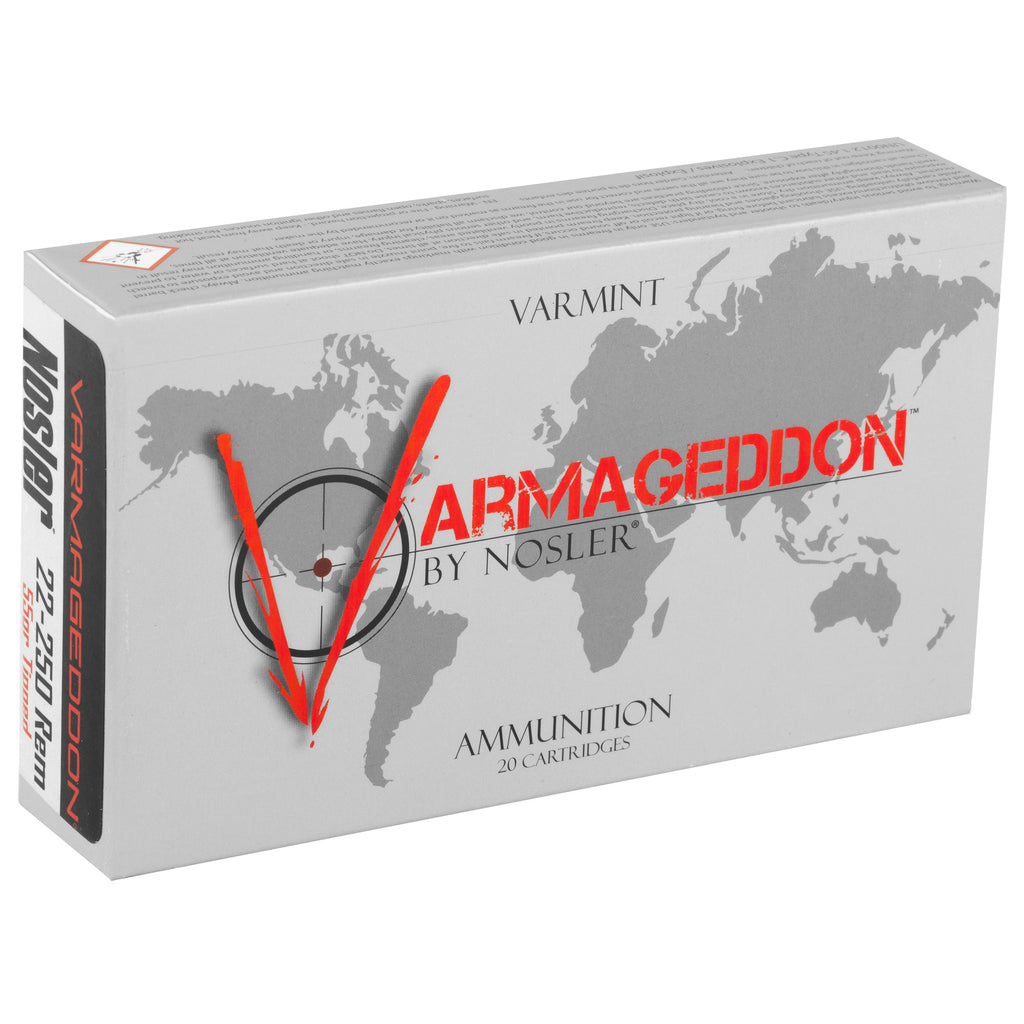 Nosler Varmageddon .22-250 Remington 55 Grain Flat Base Tipped Bullets (20/200)