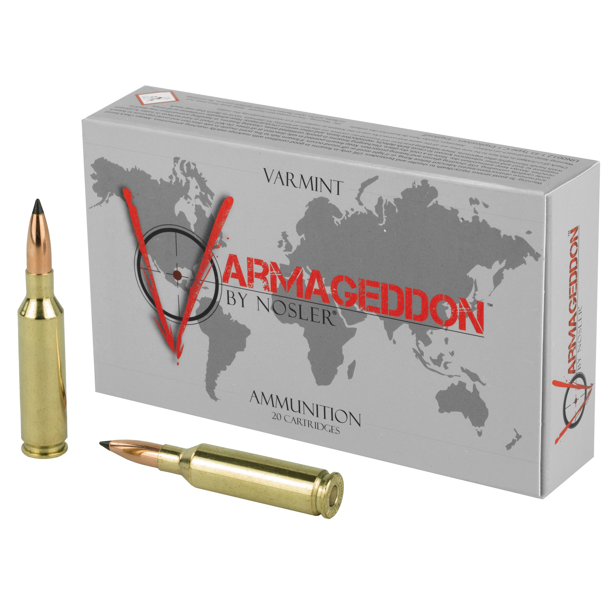 Nosler Varmageddon Flat Base Tipped Bullets for 6mm Creedmoor, 70 Grain, Pack of 20