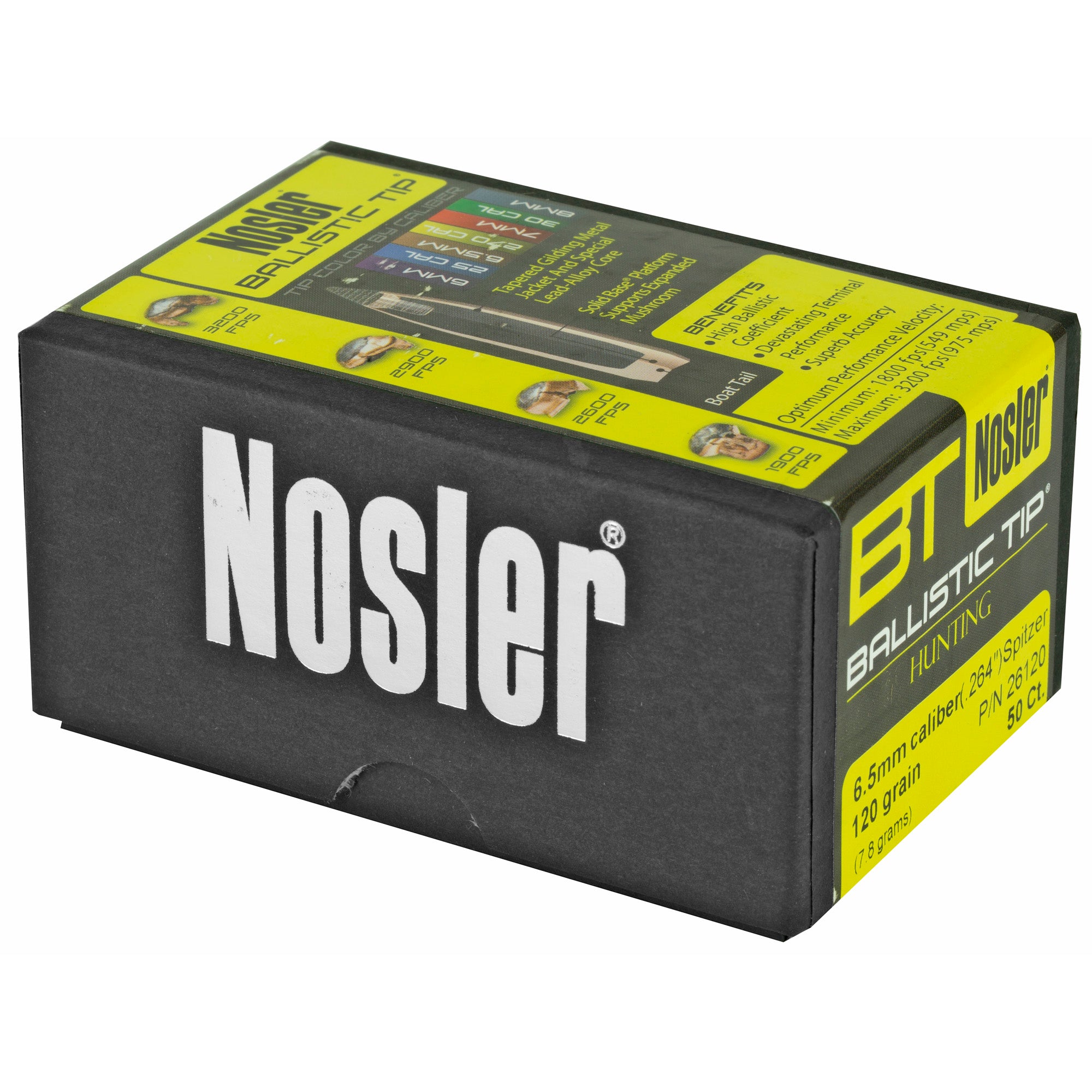 Nosler 6.5mm 120 Grain Ballistic Tip Bullets - 50 Count