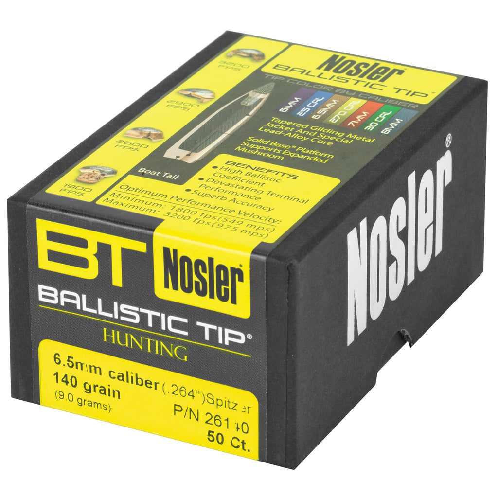 Nosler 6.5mm 140 Grain Ballistic Tip Hunting Bullets (50 Count)