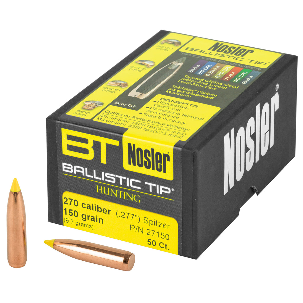 Nosler 270 Caliber 150 Grain Ballistic Tip Bullets (50 Count)