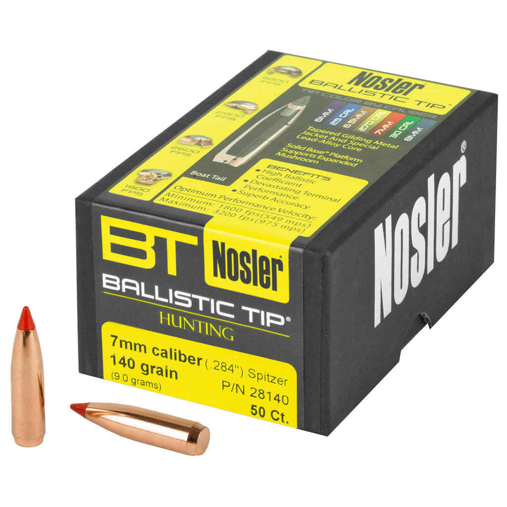 Nosler 7mm 140 Grain Ballistic Tip Hunting Bullets (50 Pack)