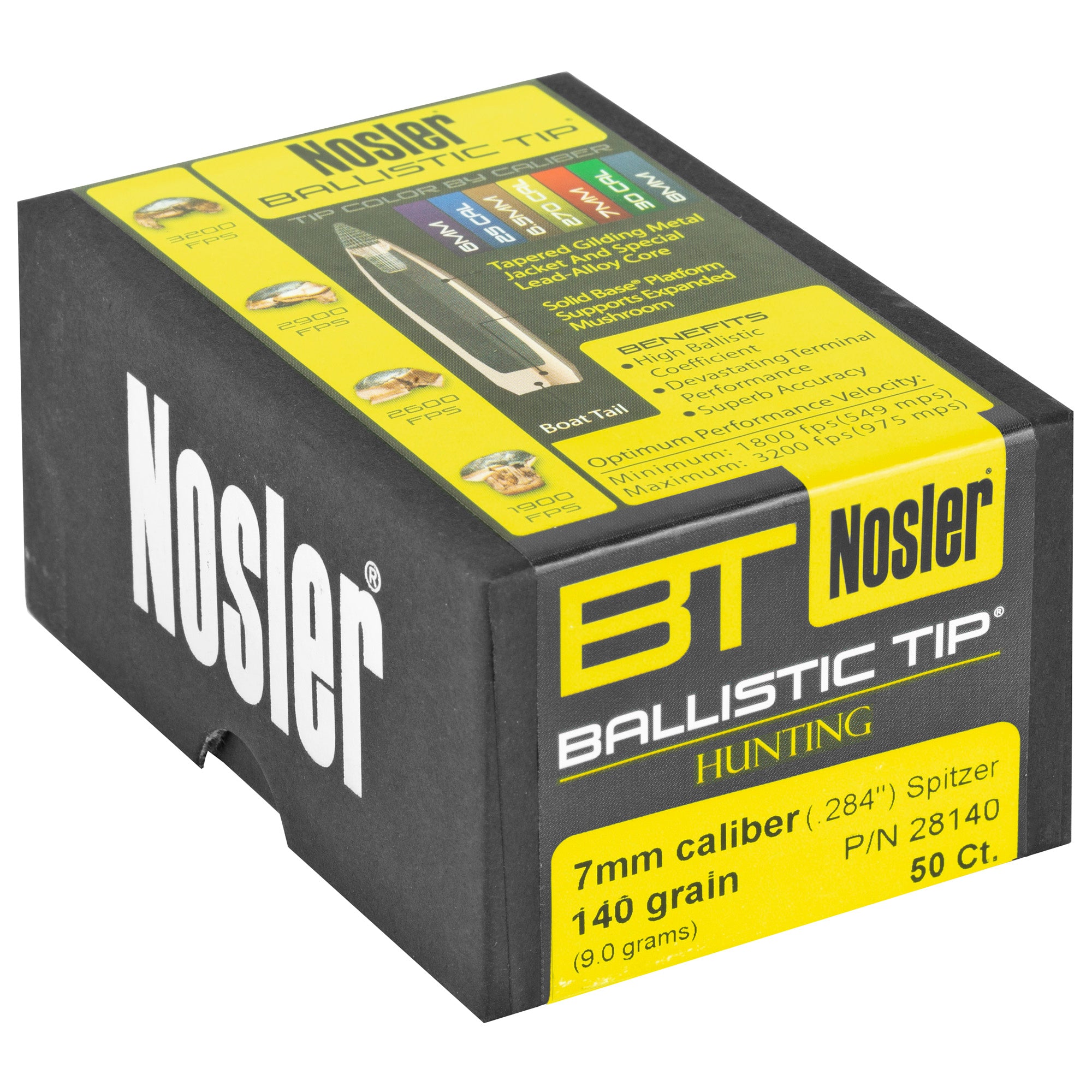 Nosler 7mm 140 Grain Ballistic Tip Hunting Bullets (50 Pack)