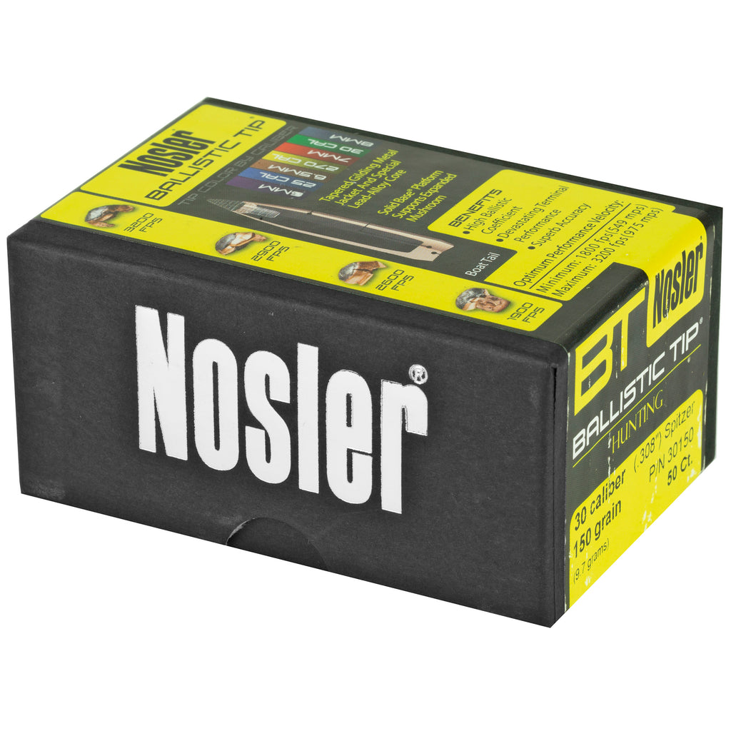 Nosler Ballistic Tip 30 Caliber 150 Grain Rifle Bullets (50 Count)