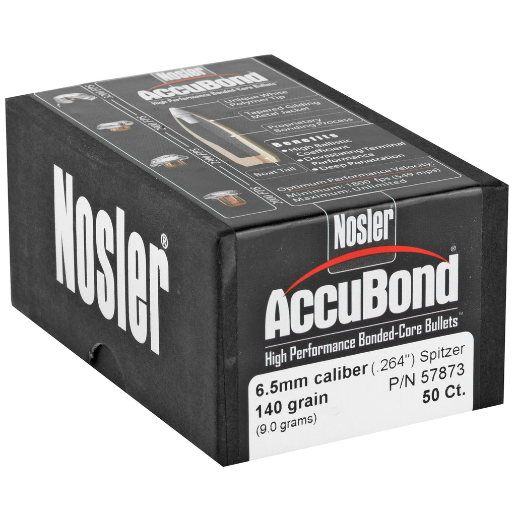Nosler 6.5mm AccuBond 140 Grain Bonded Hunting Bullets (50 Count)