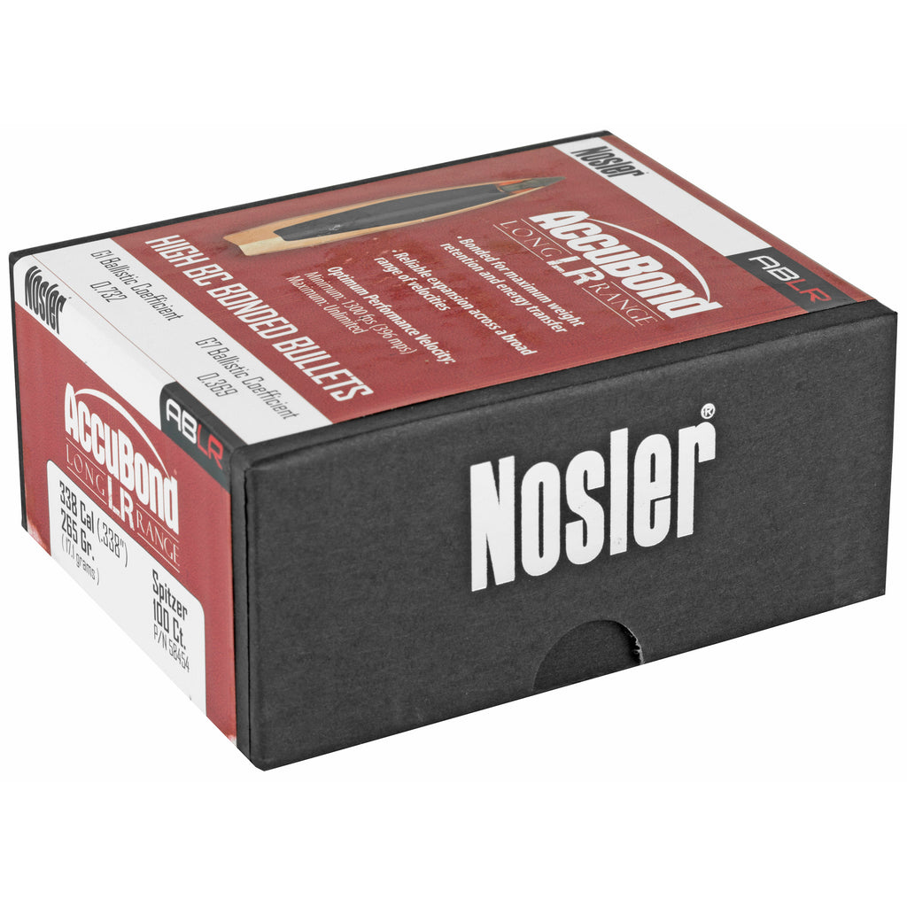 Nosler AccuBond Long Range .338 Caliber 265-Grain Solid Point Bullets (100-Pack)