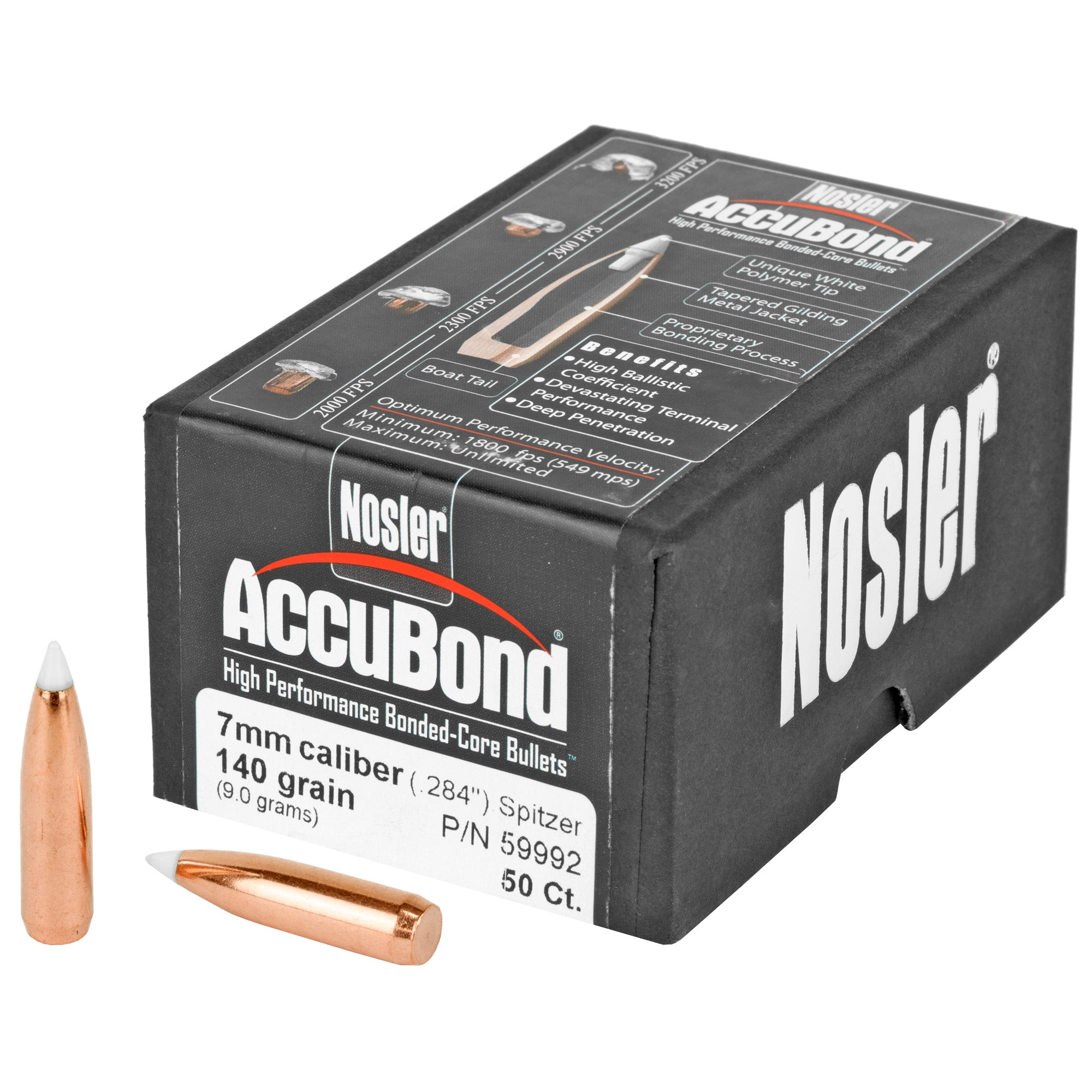 Nosler 7mm 140 Grain AccuBond Bullet - 50 Count