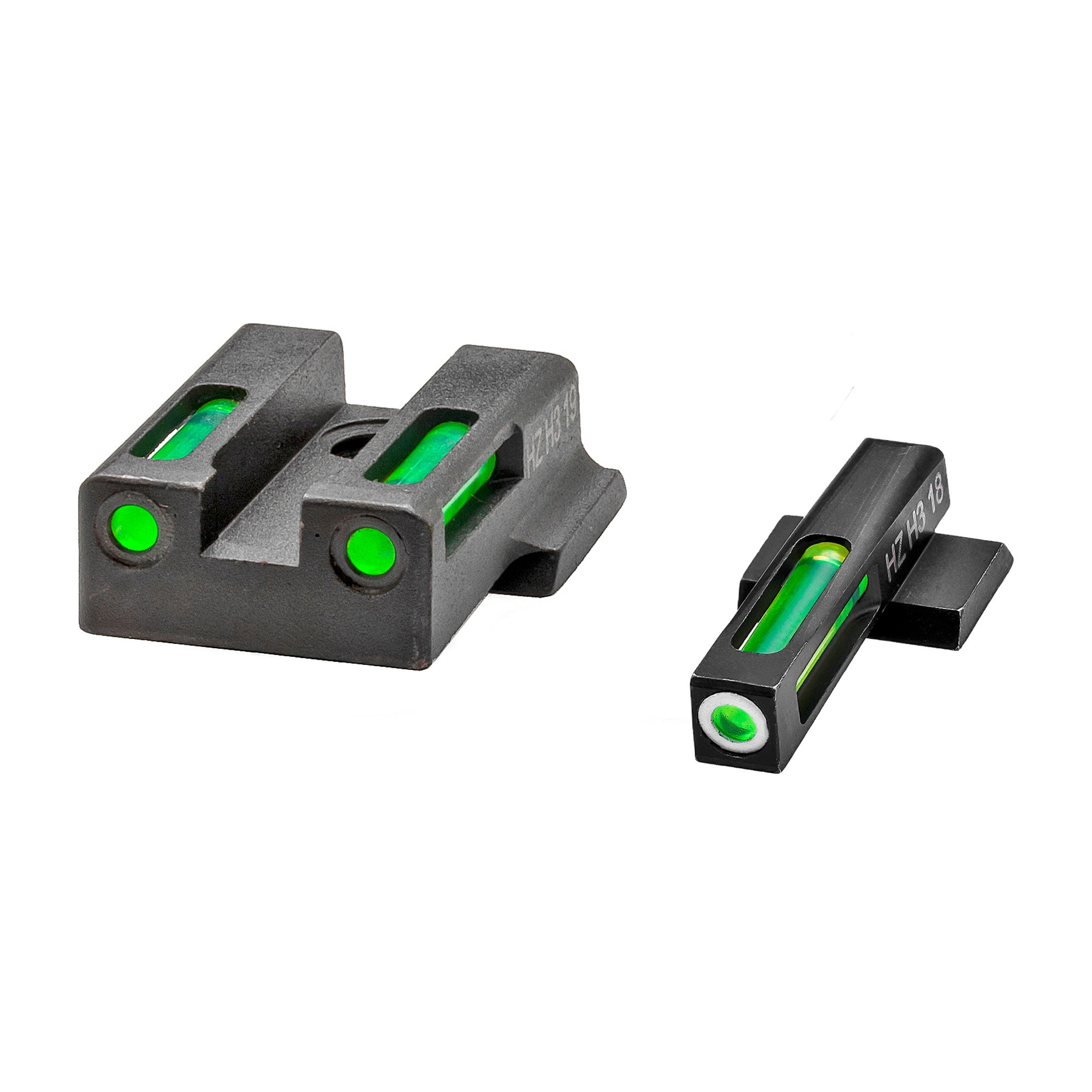 Hi-Viz LightWave H3 Sight Set for Smith & Wesson 9EZ with Green Fiber Optic and Tritium Illumination