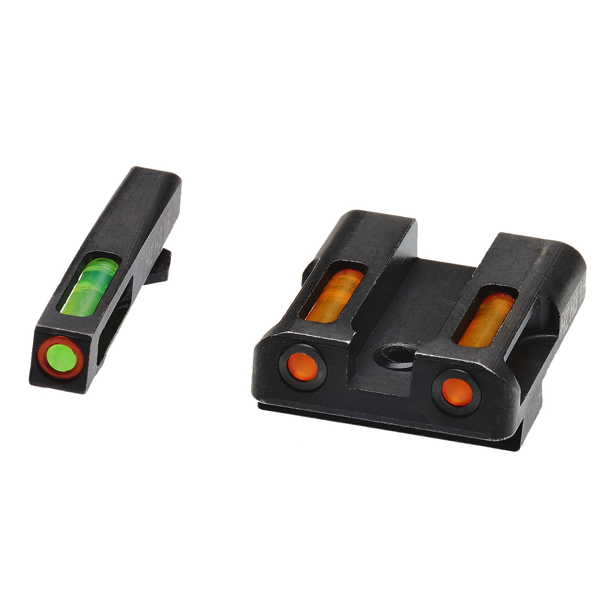 Hi-Viz LiteWave H3 Tritium and Litepipe Sights for Glock 17/19 – Green and Orange