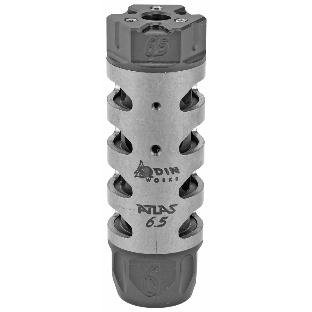 Odin Works Atlas 6.5 Grendel Compensator - Silver Muzzle Brake for Enhanced Recoil Control