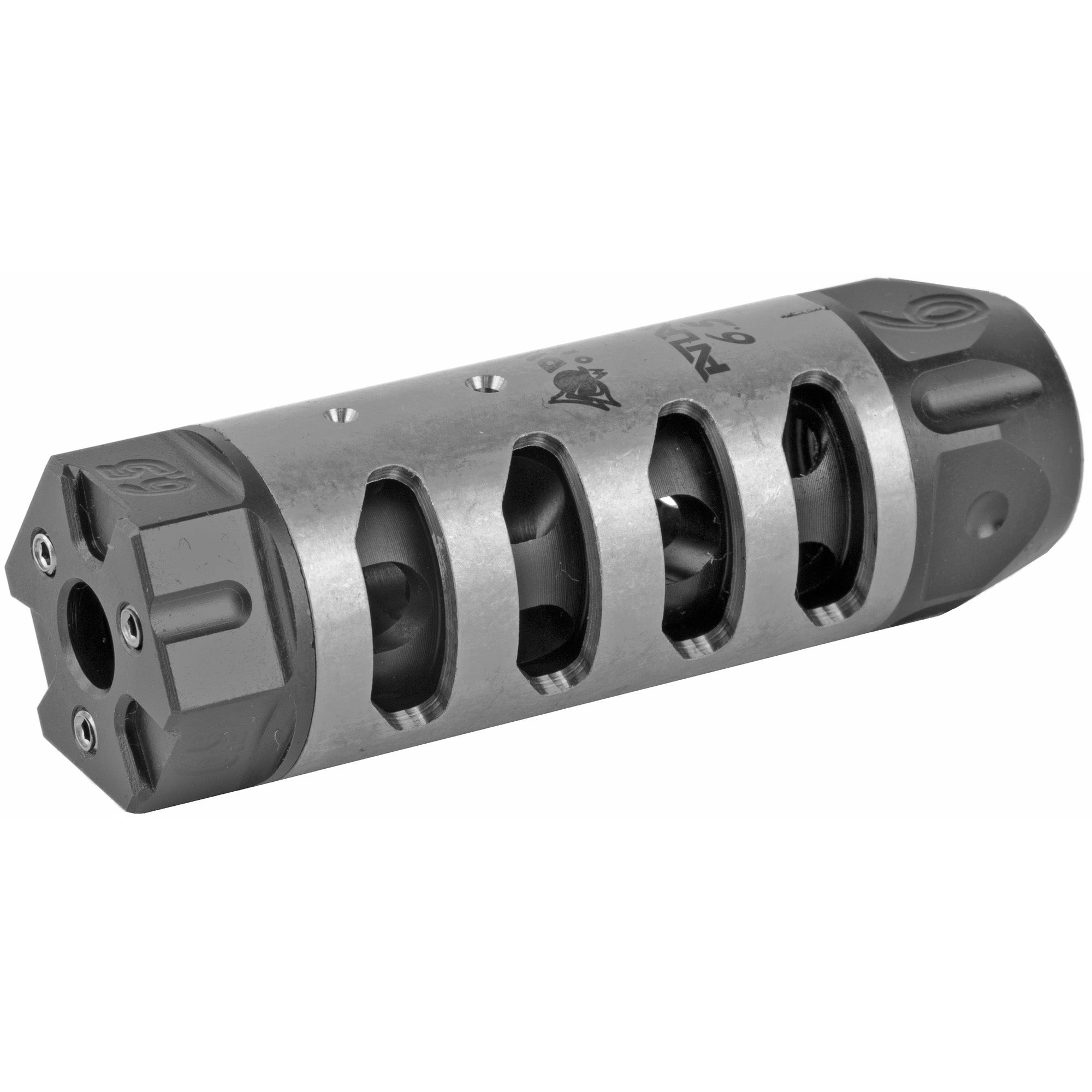 Odin Works Atlas 6.5 Grendel Compensator - Silver Muzzle Brake for Enhanced Recoil Control