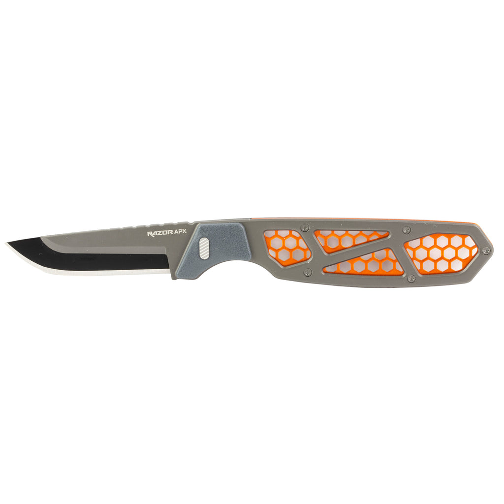 Outdoor Edge Razor APX 2.5-Inch Fixed Blade Knife with Orange Handle