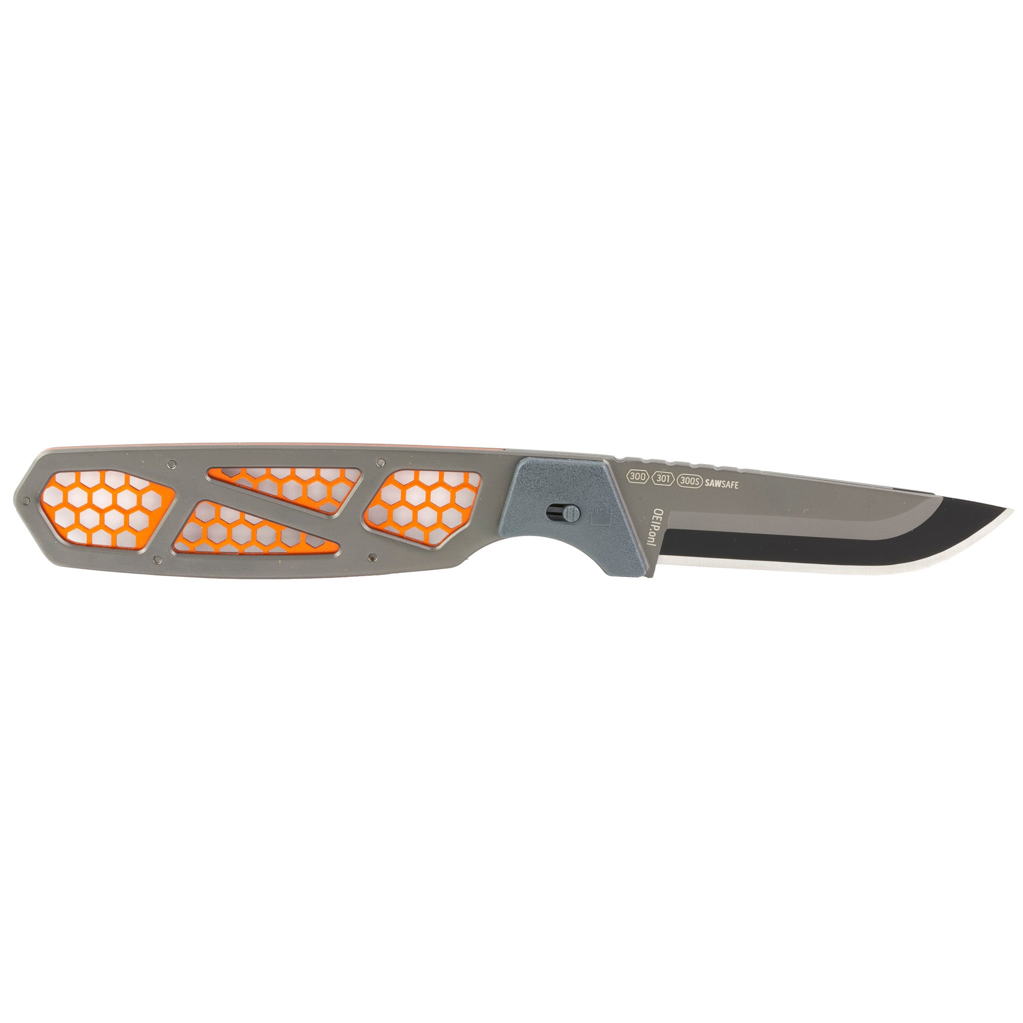 Outdoor Edge Razor APX 3-inch Fixed Blade Knife with Orange Handle and Sheath