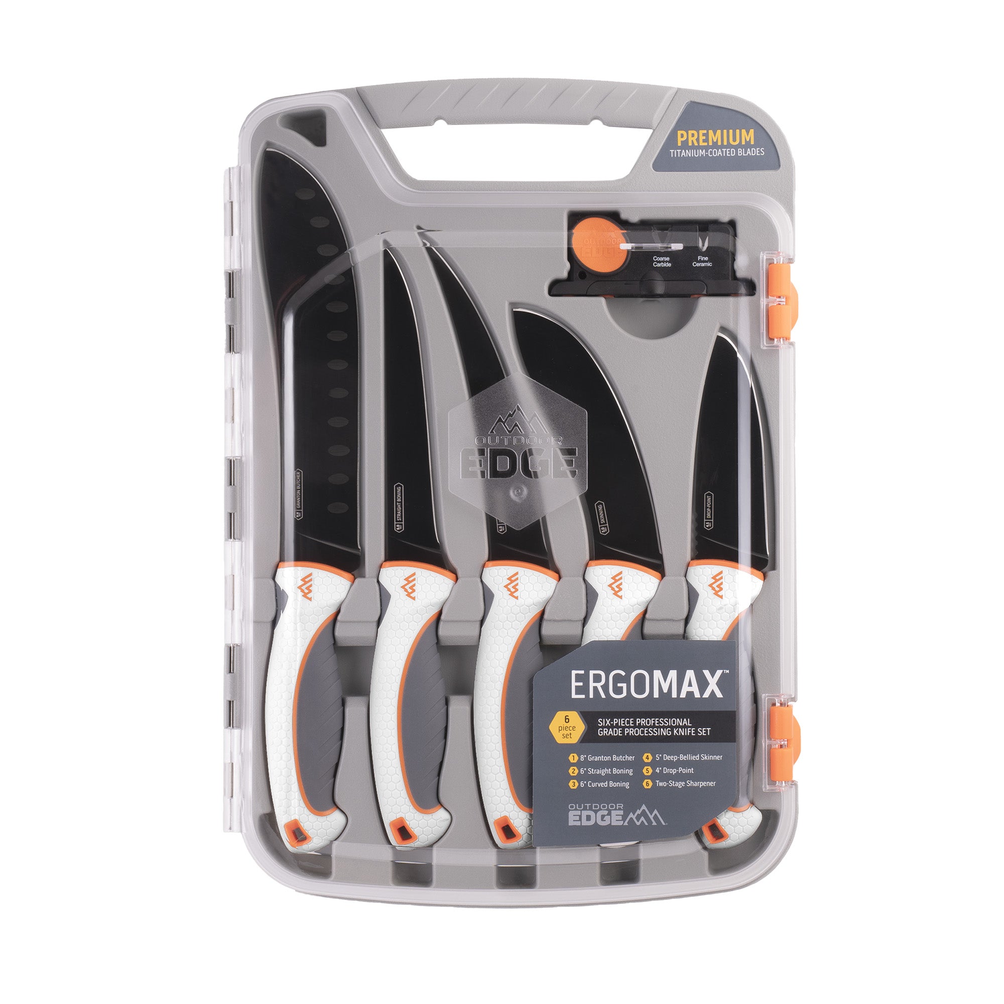 Outdoor Edge ErgoMax 6-Piece Game Processing Knife Set with Carry Case
