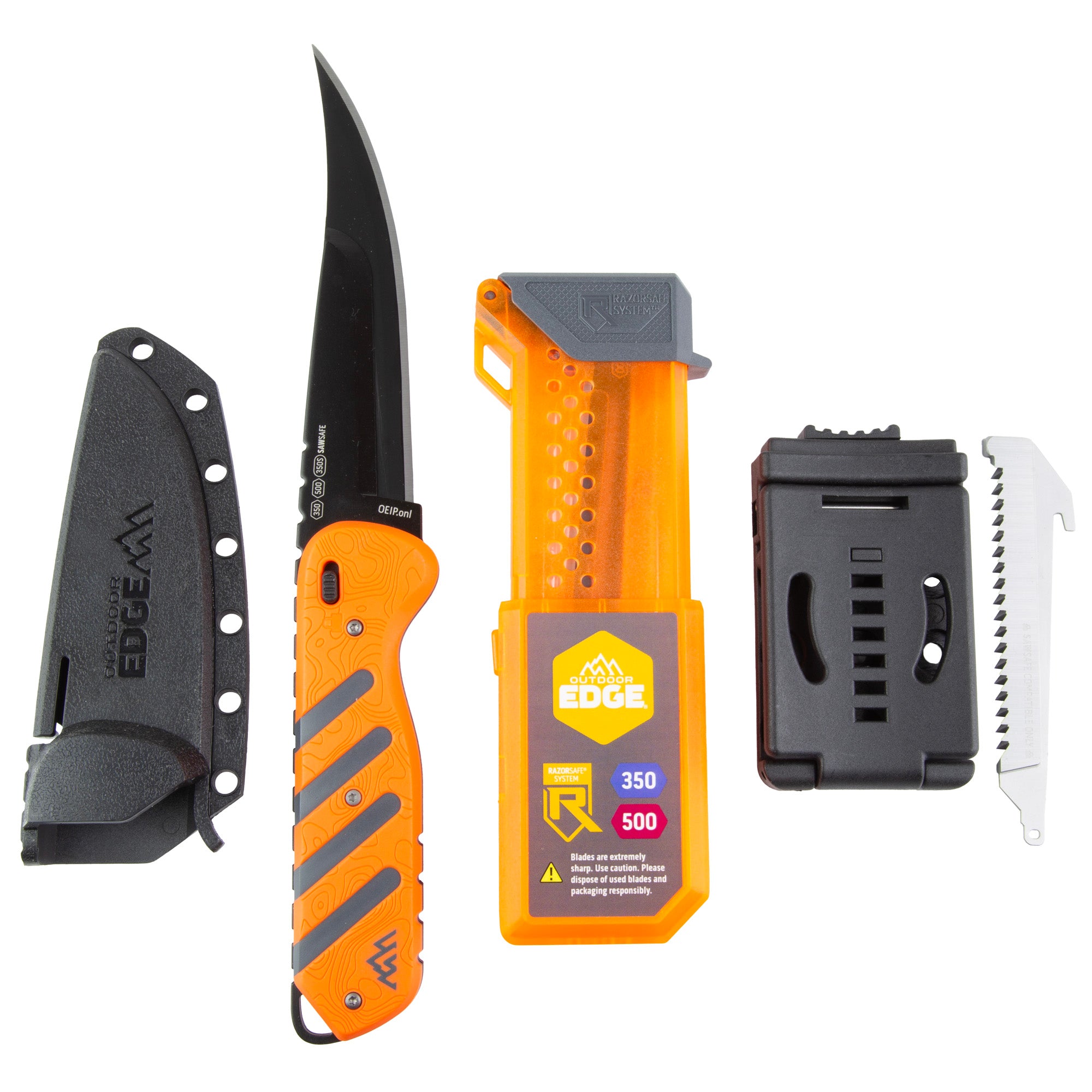 Outdoor Edge Razor HTX 3.5-inch Fixed Blade Knife with Multi-Color Handle