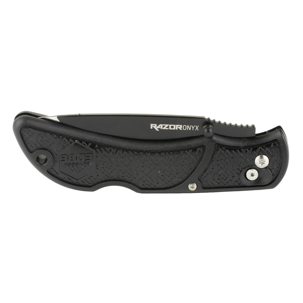 Outdoor Edge Razor Onyx 3.5-Inch Replaceable Blade Folding Knife - Black