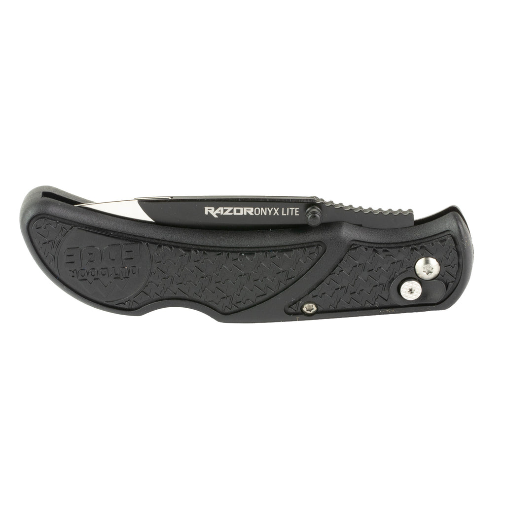 Outdoor Edge Razor Onyx 3-Inch Replaceable Blade Folding Knife, Black