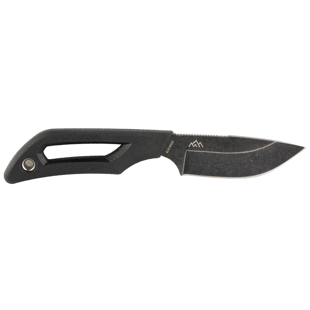 Outdoor Edge Pivot Fixed Blade Knife with Rotating Sheath – 6.5-Inch Plain Edge, Black