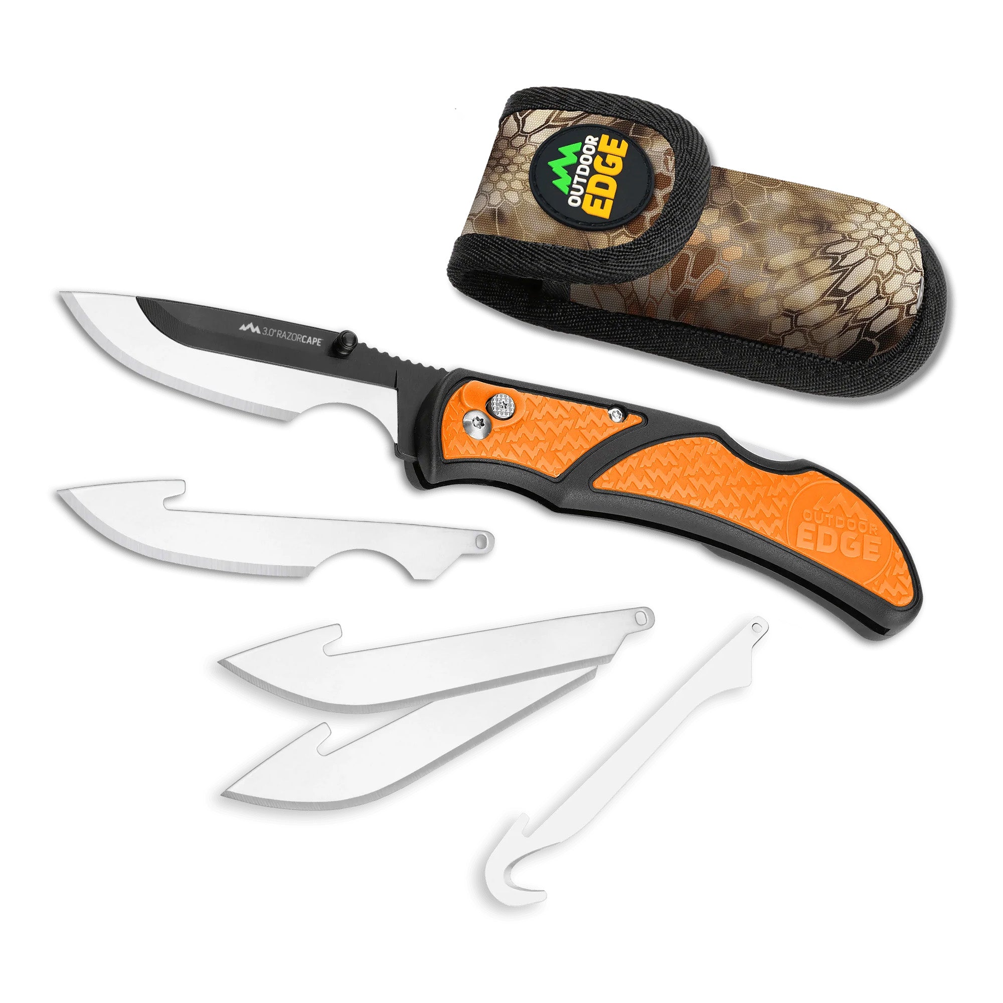 Outdoor Edge Razorcape Folding Knife with Interchangeable Blades - Black, Model RCB30-10C