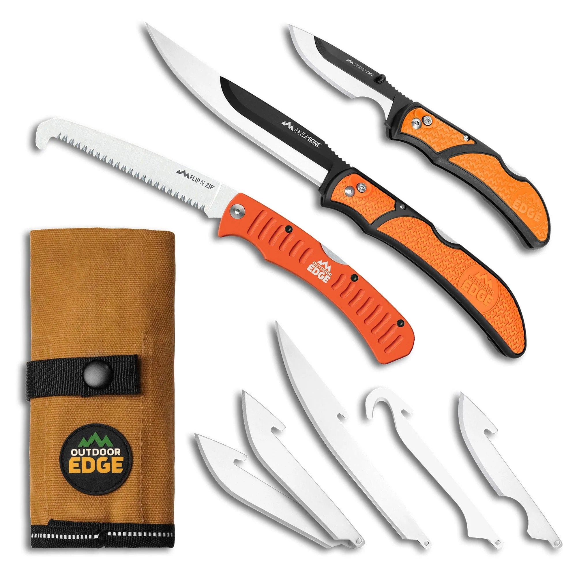 Outdoor Edge Razorguide Pak Hunting Tool Kit with RazorSafe Blades and Saw