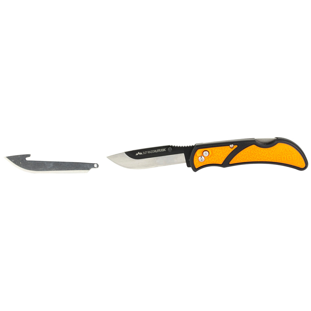 Outdoor Edge Razor EDC Lite Folding Knife with Replaceable Blades - Orange and Black