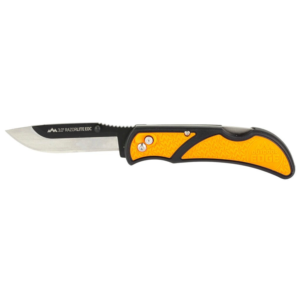 Outdoor Edge Razor EDC Lite Folding Knife with Replaceable Blades - Orange and Black
