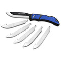 Outdoor Edge RLU-40C Razor EDC Lite Folding Knife with Replaceable 3.5" Blades, Blue Handle