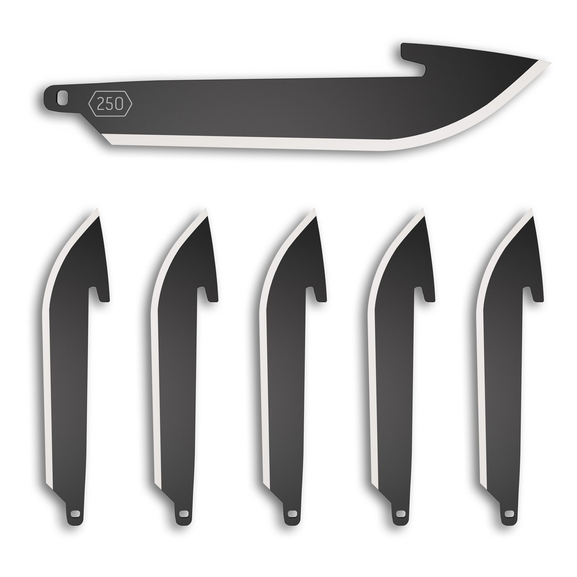 Outdoor Edge Razor EDC Blades, 2.5-inch Drop-Point Replacement Blades – Pack of 6