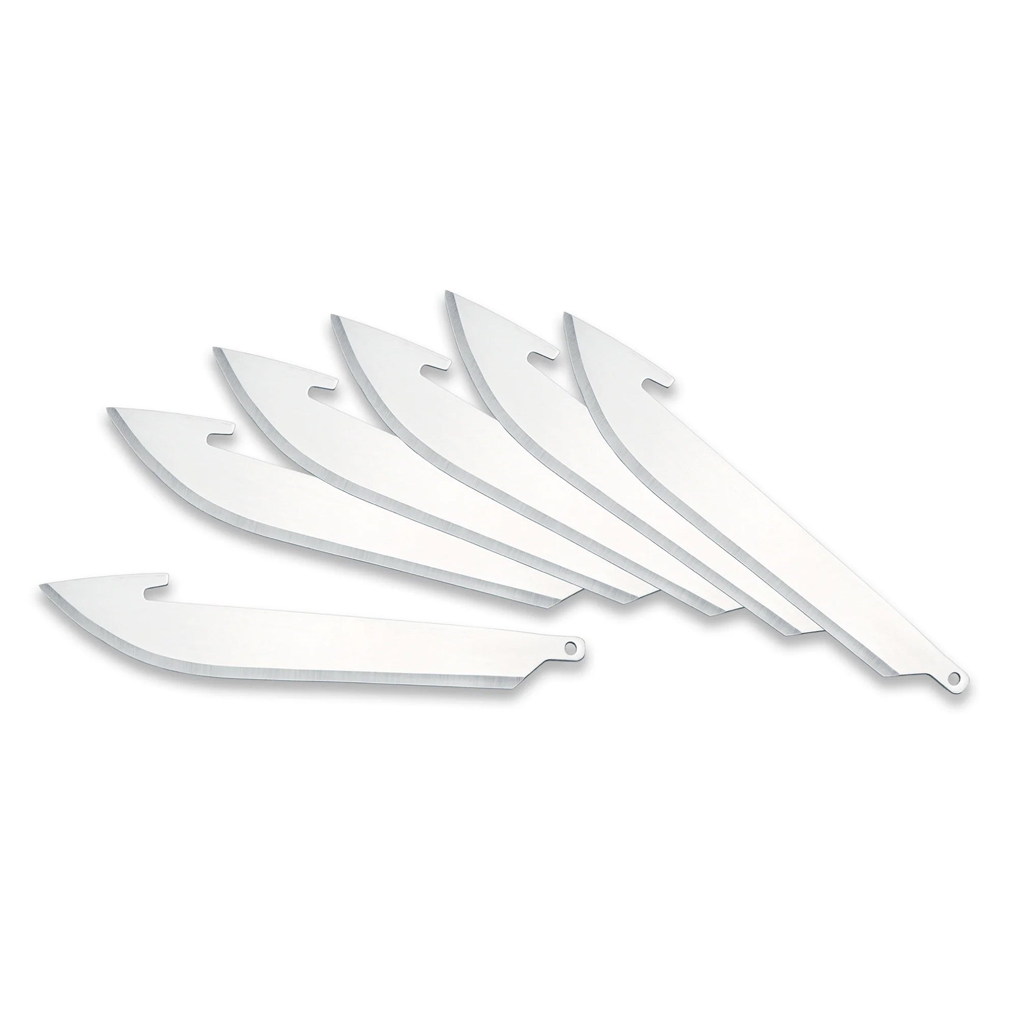 Outdoor Edge RR30-6 Edge Drop-Point Blades — Set of 6 Replacement Razor Blades for Hunting and Everyday Use
