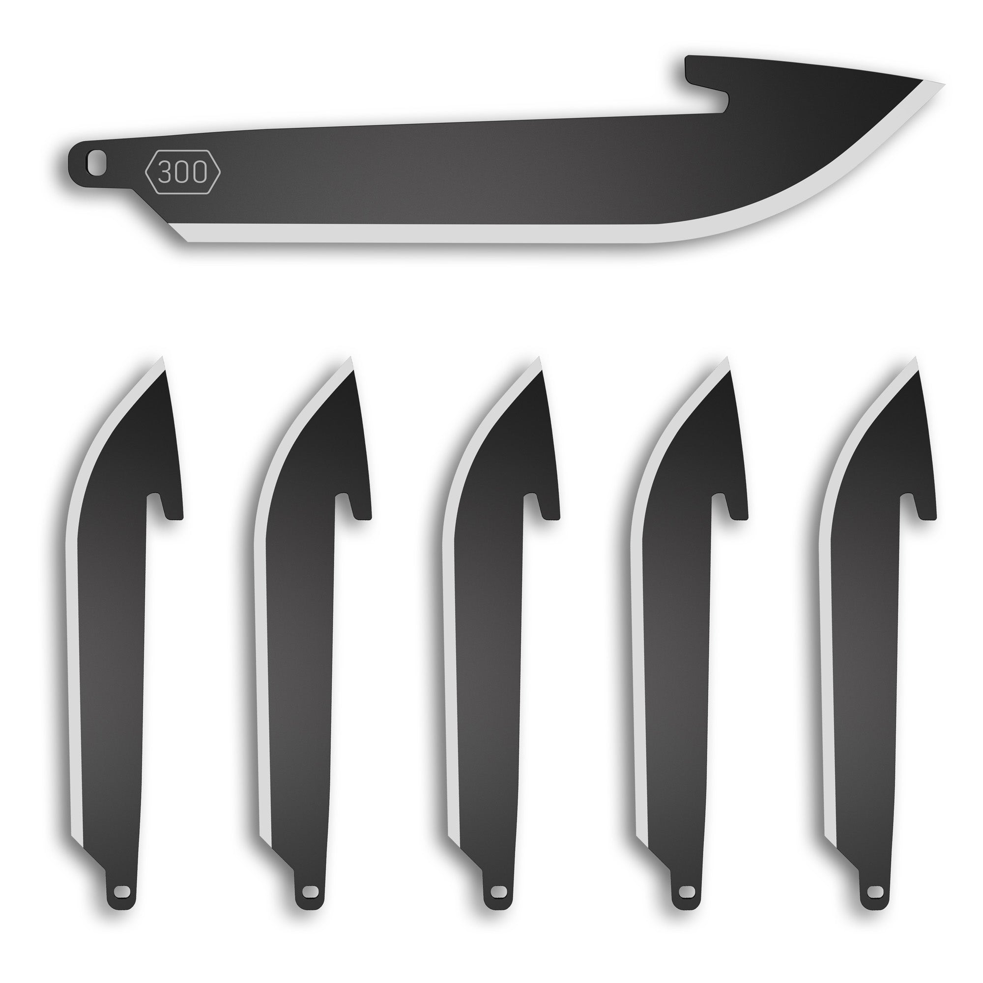 Outdoor Edge Razor EDC Blades Set of 6 Drop-Point Replacement Razor Blades
