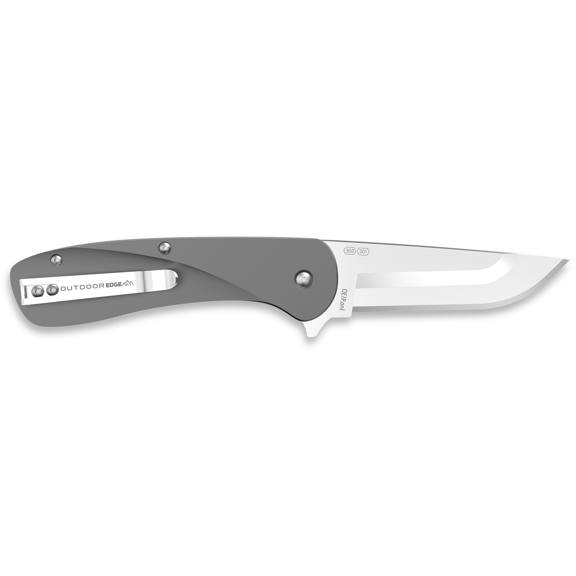 Outdoor Edge Razor VX1 Spring Assist Folding Knife with 3-Inch Plain Edge Blade and Aluminum Handle