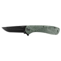 Outdoor Edge Razor VX1 Spring Assist Folding Knife with 3-Inch Plain Edge Blade and Green Handle