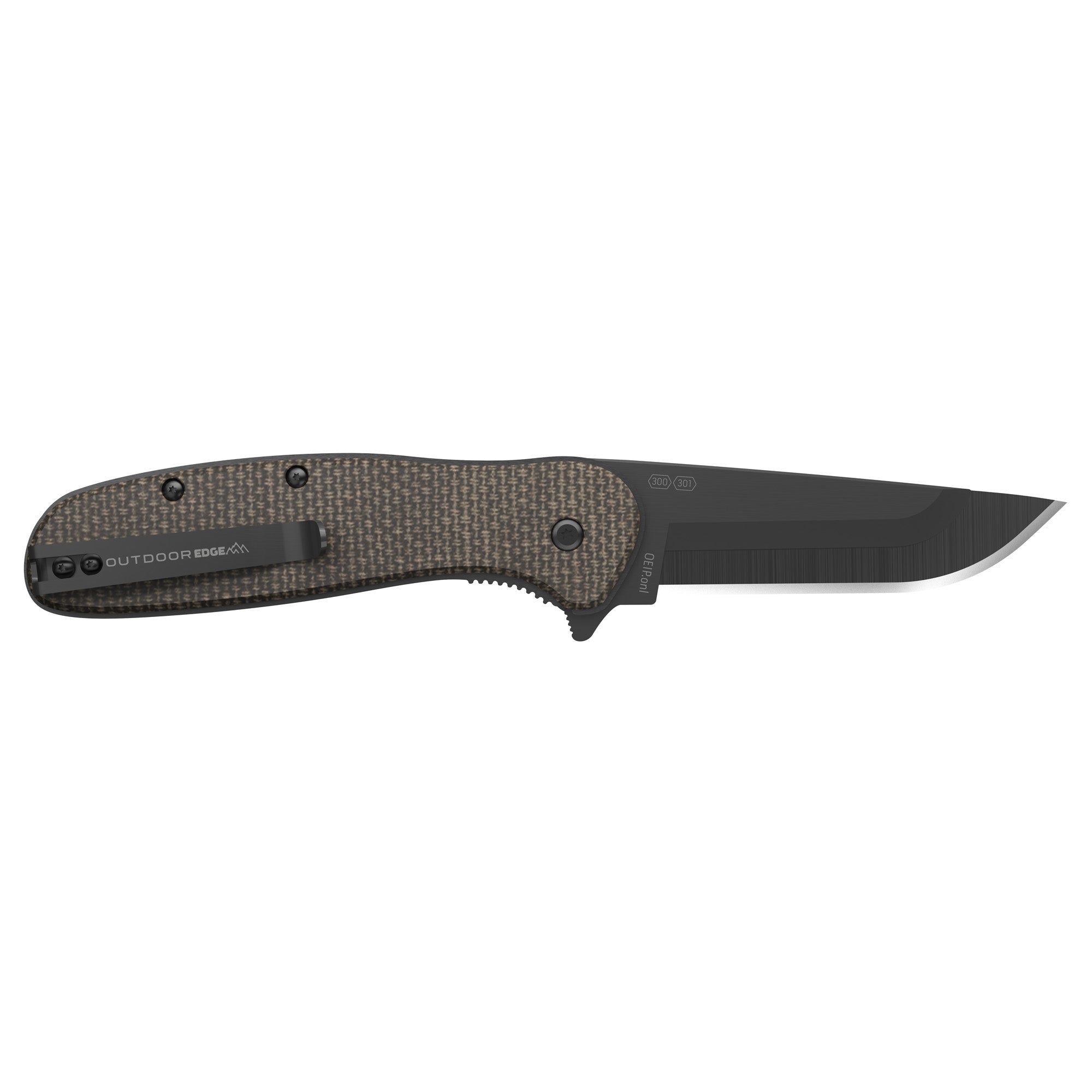 Outdoor Edge Razor VX2 Folding Knife with 3-Inch Plain Edge Blade and G10 Handle, Model VX230C-C