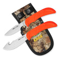 Outdoor Edge Wild Pair Skinner and Caping Knife Kit with Orange Handles