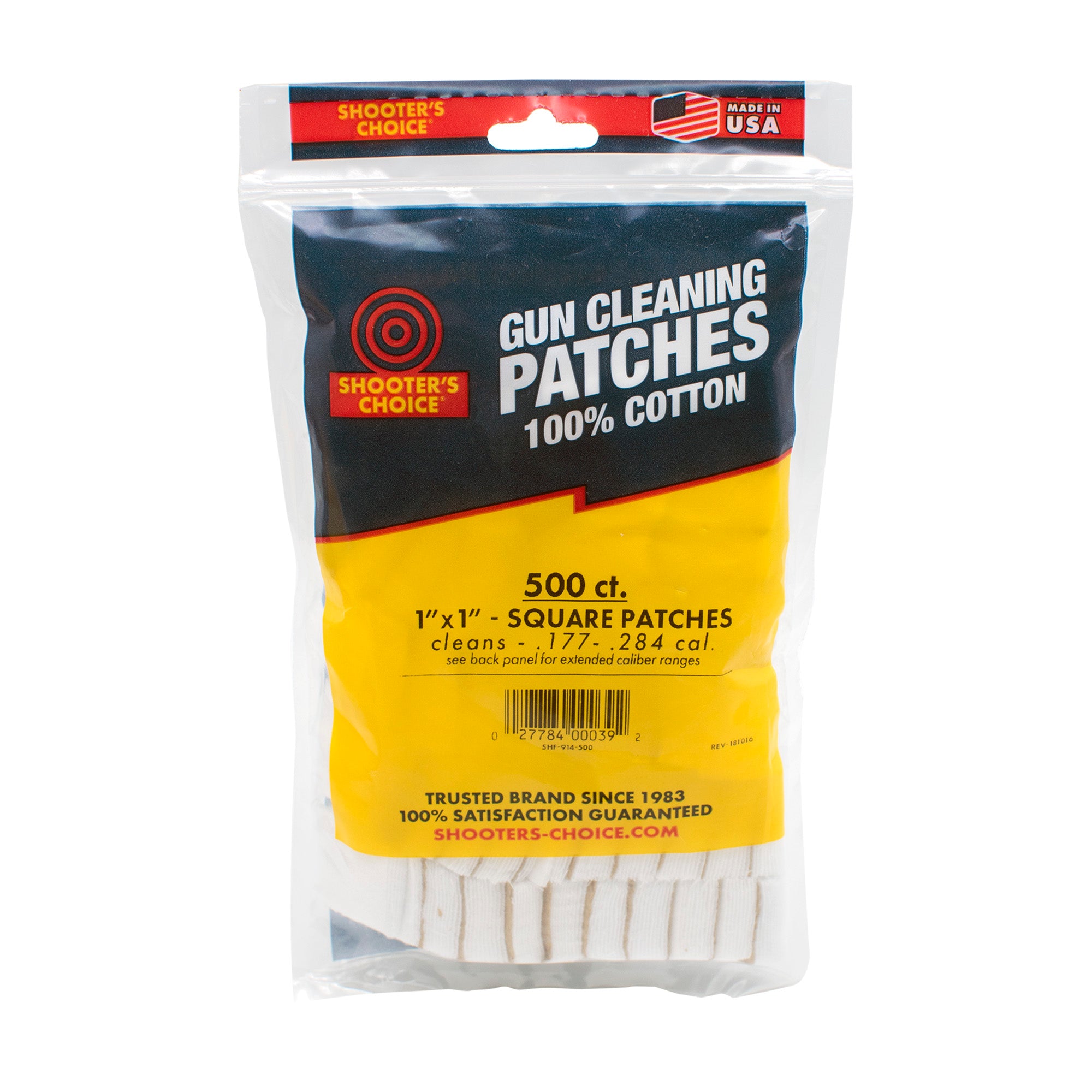 Otis Technology 1 Square Cleaning Patches – 500 Count for Effective Gun Maintenance