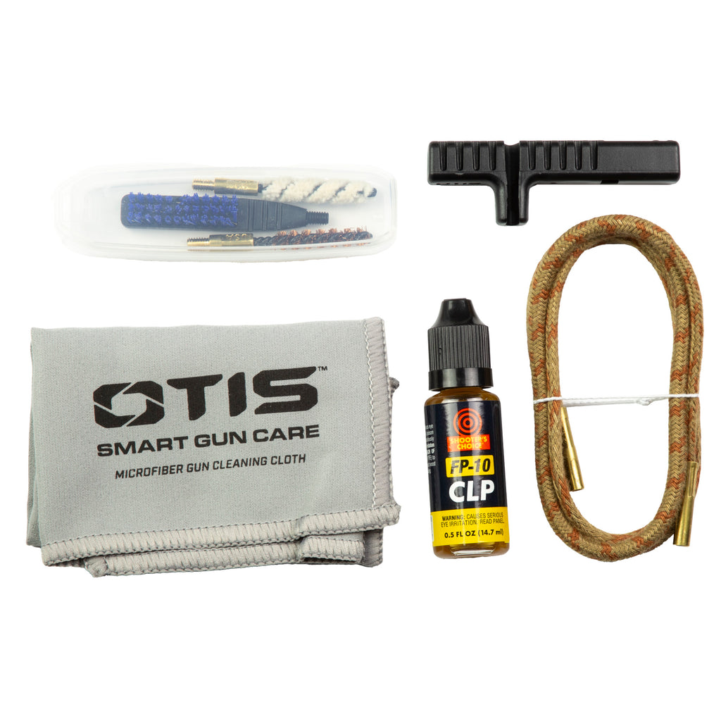 Otis Technology Ripcord Deluxe Kit for .22 Caliber Firearms with Bore Brush, Cotton Bore Mop, and FP-10 Elite CLP Lubricant