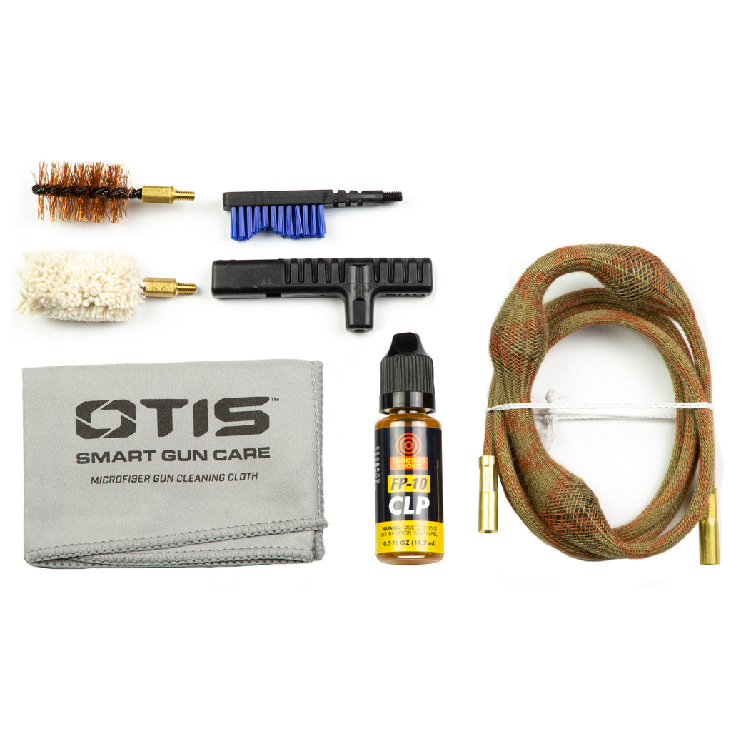 Otis Technology Ripcord Deluxe 12 Gauge Cleaning Kit with Bore Brush, Cotton Mop, and FP-10 Lubricant