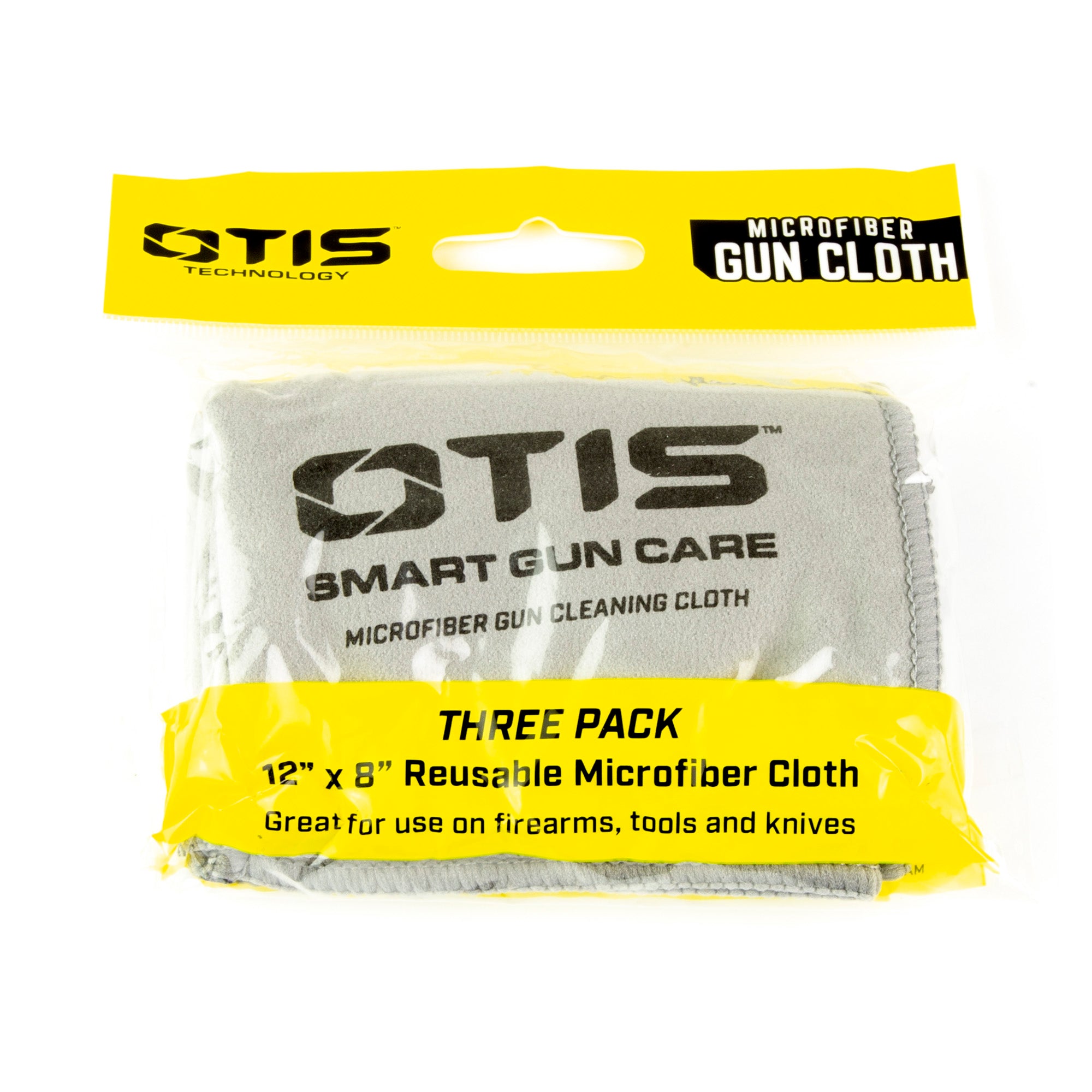 Otis Technology Microfiber Gun Cloth 3-Pack - Reusable Cleaning Cloths for Firearms, Tools, and Optics