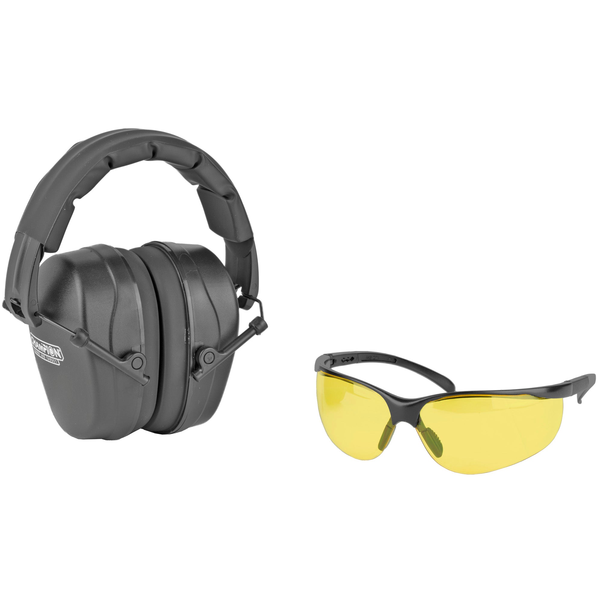 Champion Traps & Targets Shooting Combo Kit with Amber Earmuffs - Model 40626