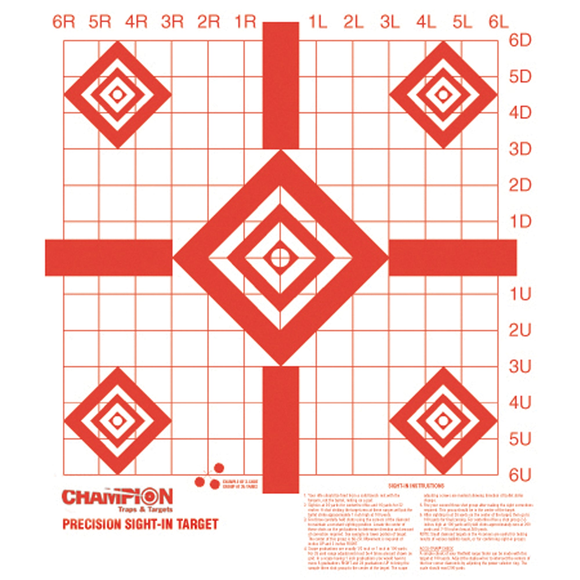 Champion Traps & Targets Rimfire Precision Sight-In Targets - 10 Pack