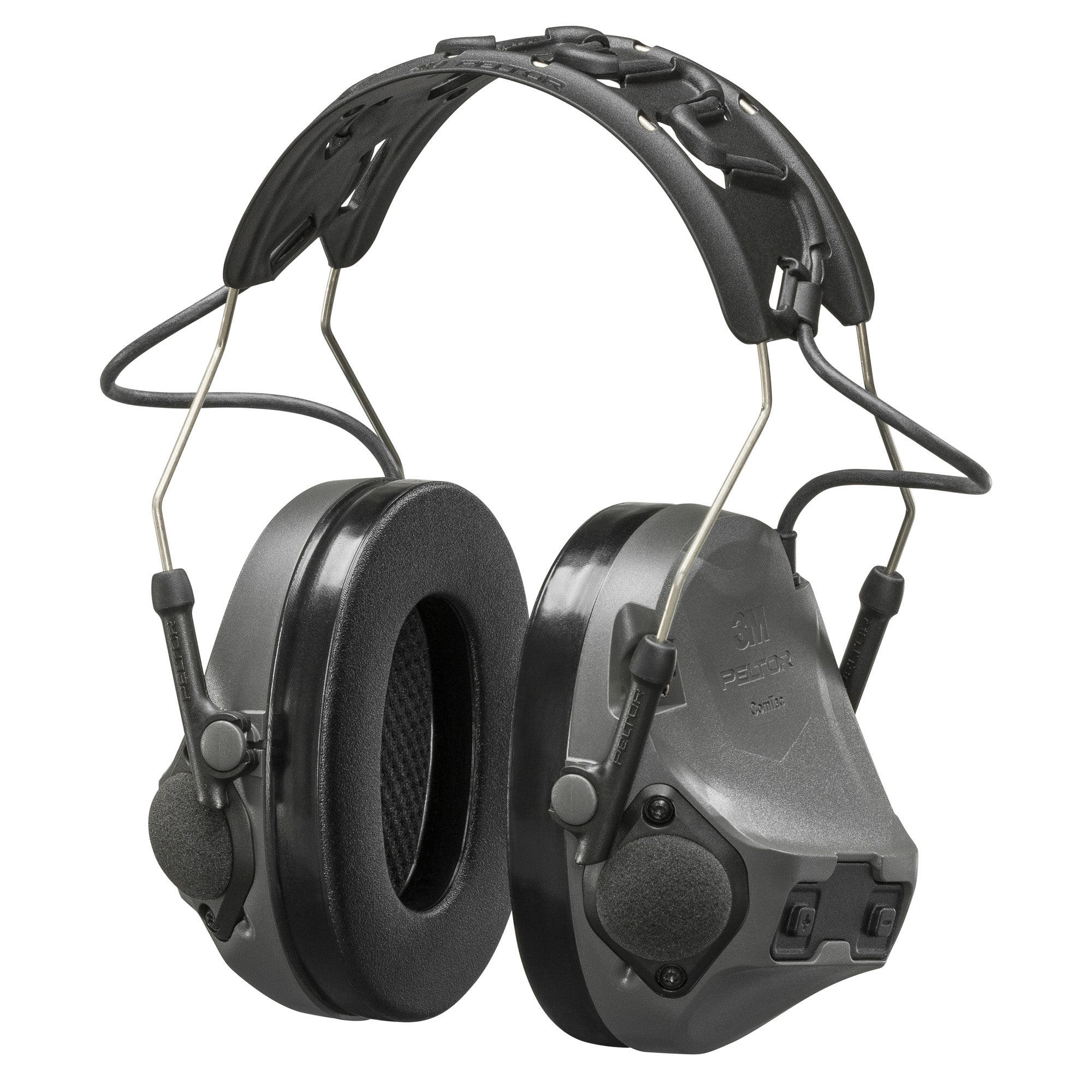 3M Peltor ComTac VIII Defender Gray Electronic Earmuff for Hearing Protection and Communication