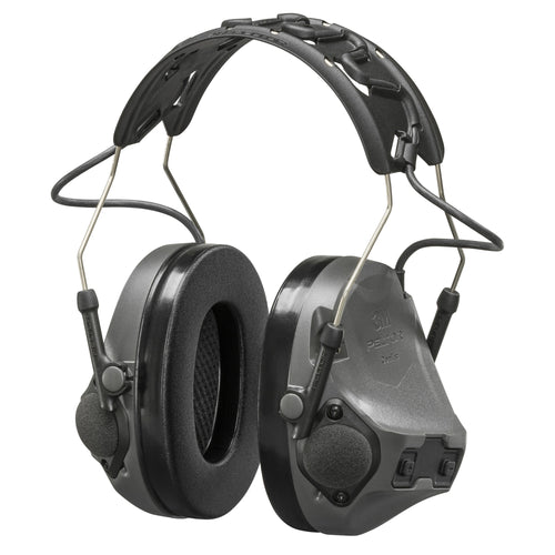 3M Peltor ComTac VIII Defender Gray Electronic Earmuff for Hearing Protection and Communication