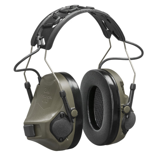 3M/Peltor ComTac VIII Defender Olive Drab Green Electronic Earmuff - Hearing Protection and Communication