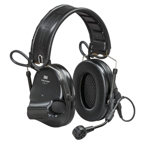 3M/Peltor ComTac VI Defender Black Electronic Earmuff with Noise-Canceling Microphone