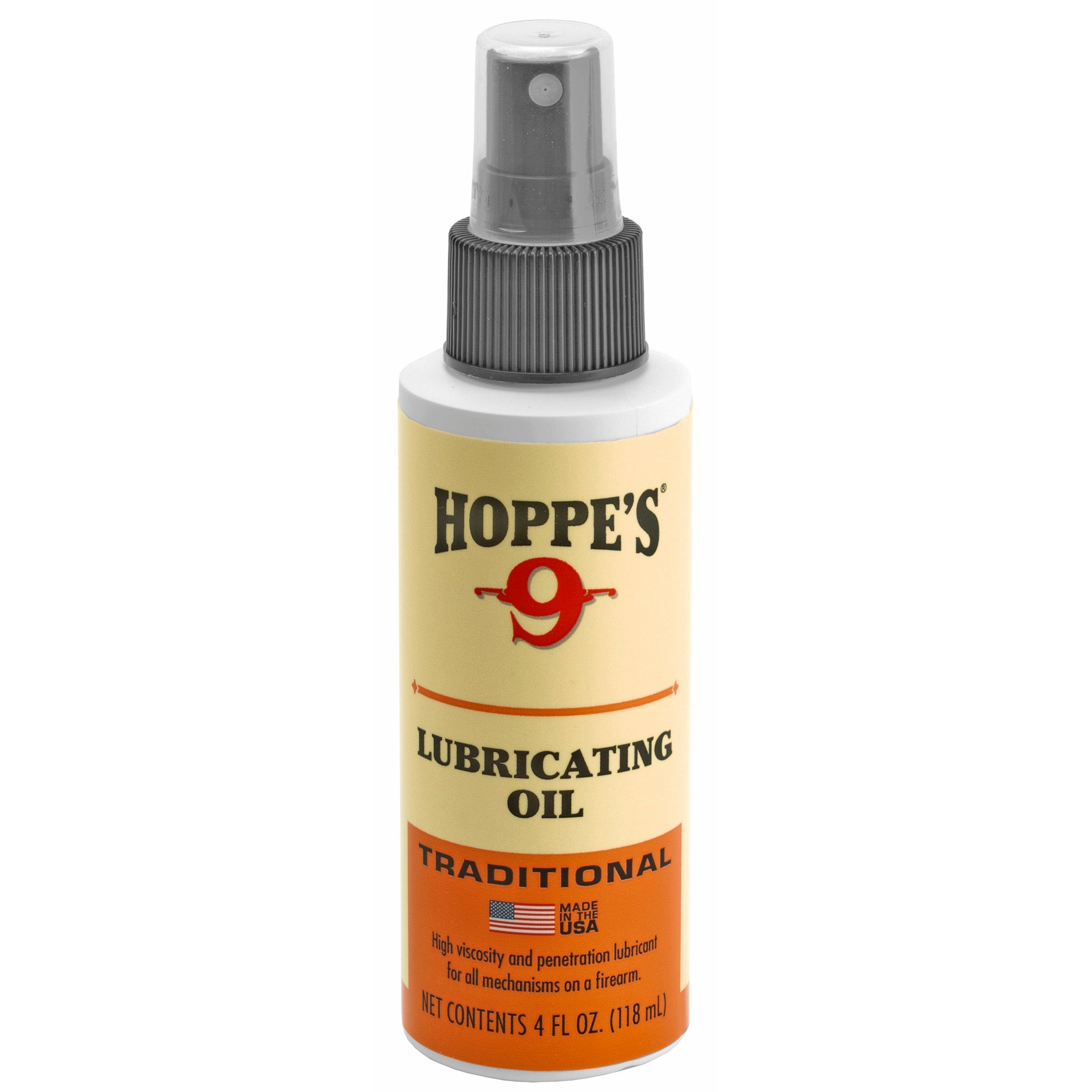 Hoppe's No. 9 Lubricating Oil Pump Bottle – 4 oz for Firearm Maintenance and Protection